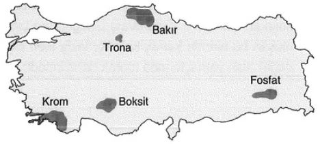 Türkiye'de Madenler ve Enerji örnek soru görseli